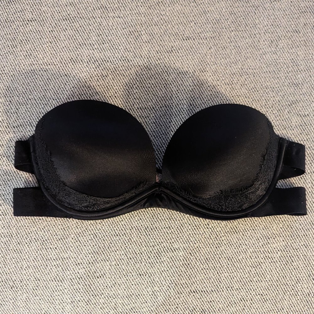 Victoria's Secret 34B Very Sexy Strapless Black Pushup Bra